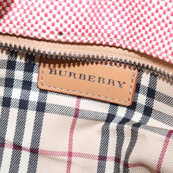 Burberry Hand Bag Canvas Red - Picture 11 of 16